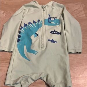 Old Navy Kids Swimwear - Light Green with Blue Dinosaur
